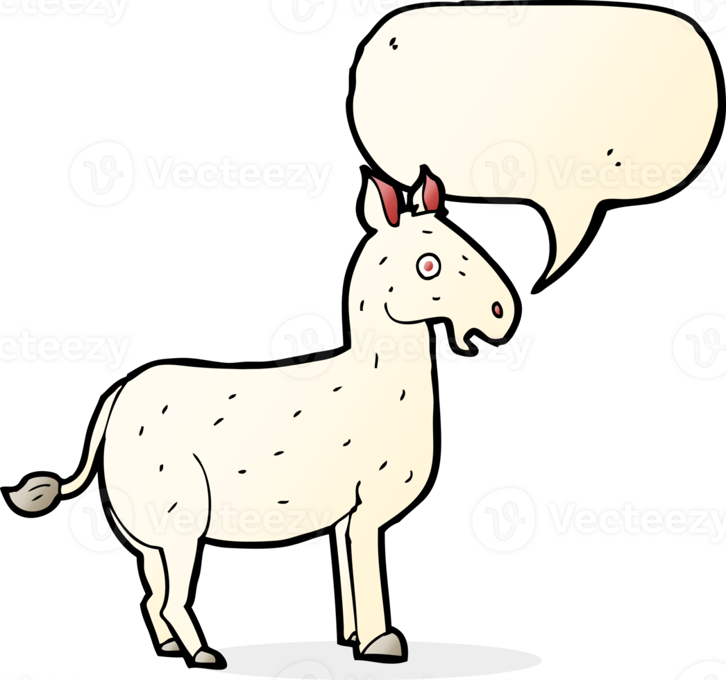 cartoon mule with speech bubble png