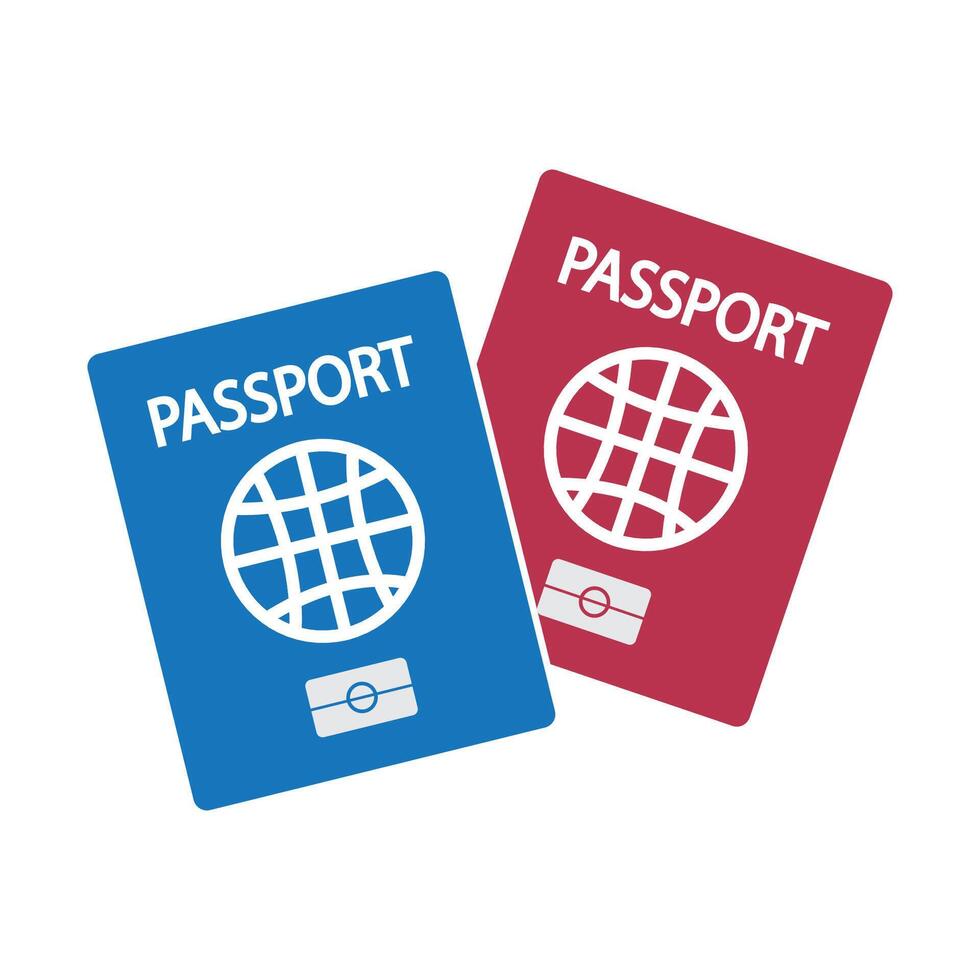 pasaporte icono logo vector diseño modelo