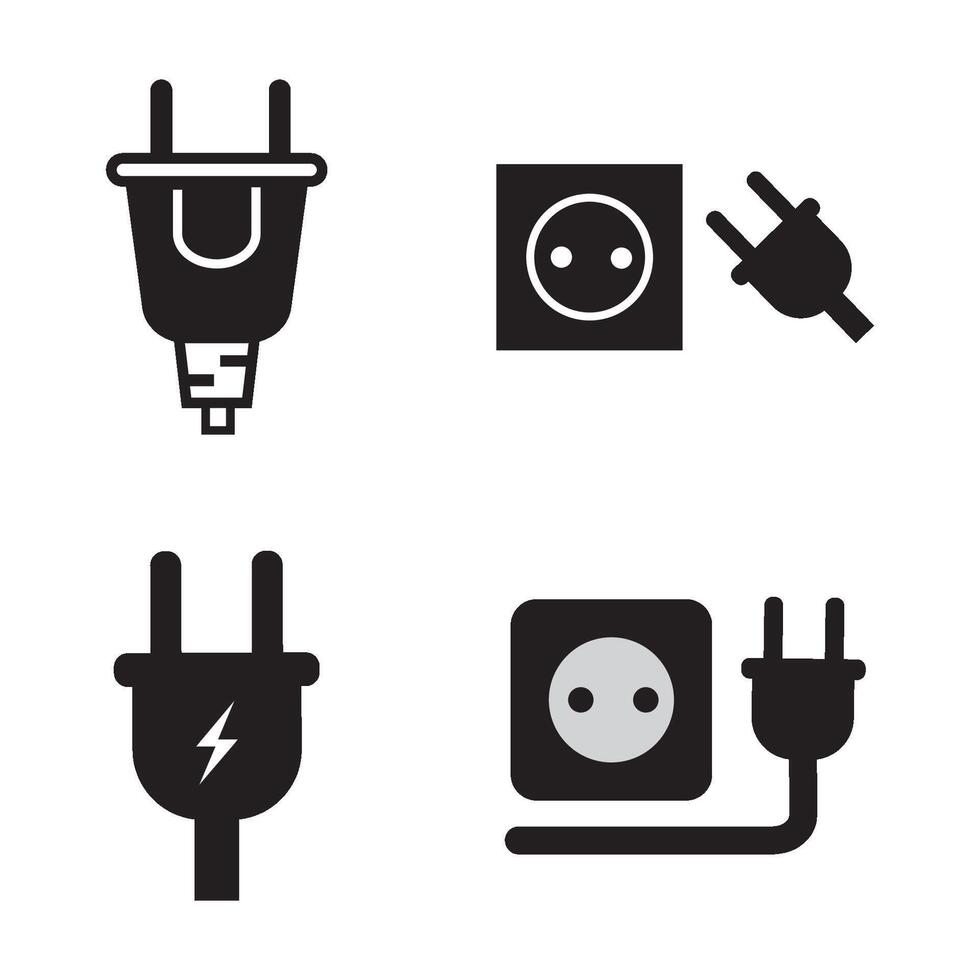 plug icon logo vector design template
