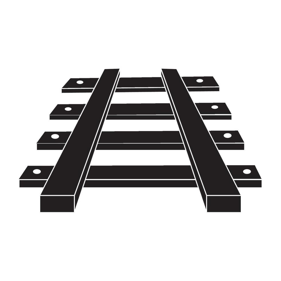 railroad icon logo vector design template