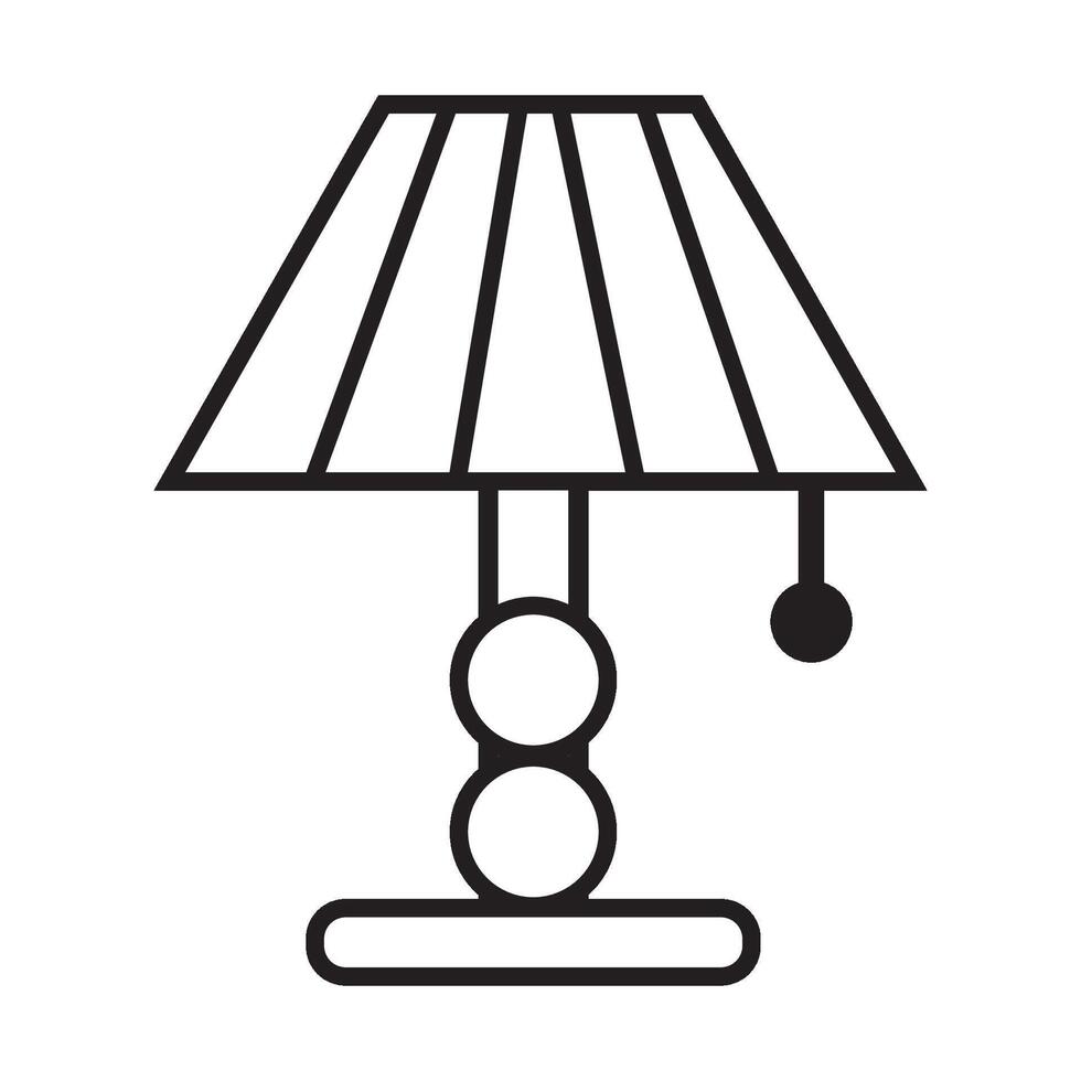 night lamp icon logo vector design template