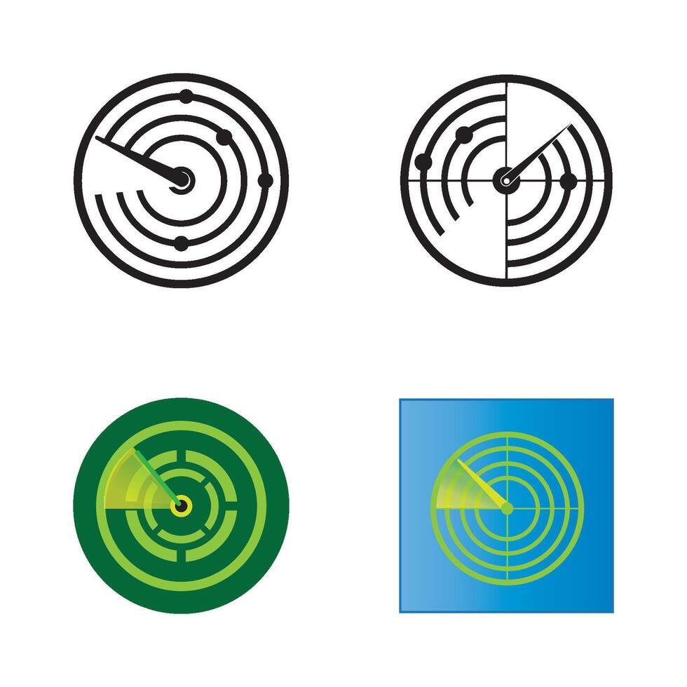 radar icon logo vector design template