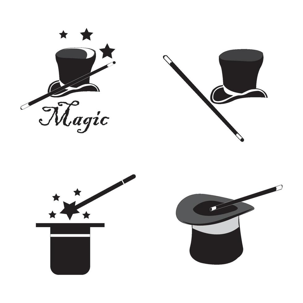 magia icono logo vector diseño modelo