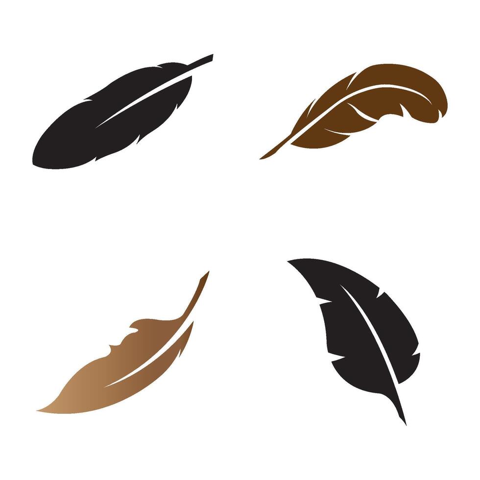 Quill icon logo vector design template