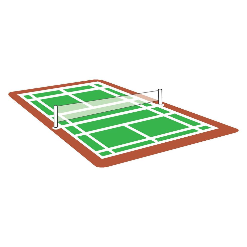 badminton court icon logo vector design template