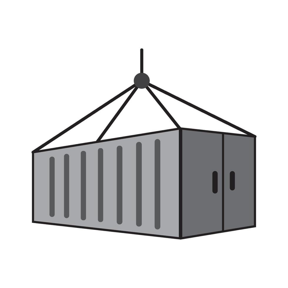 cargo container icon logo vector design template