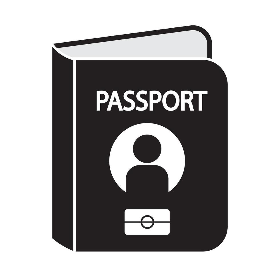 passport icon logo vector design template