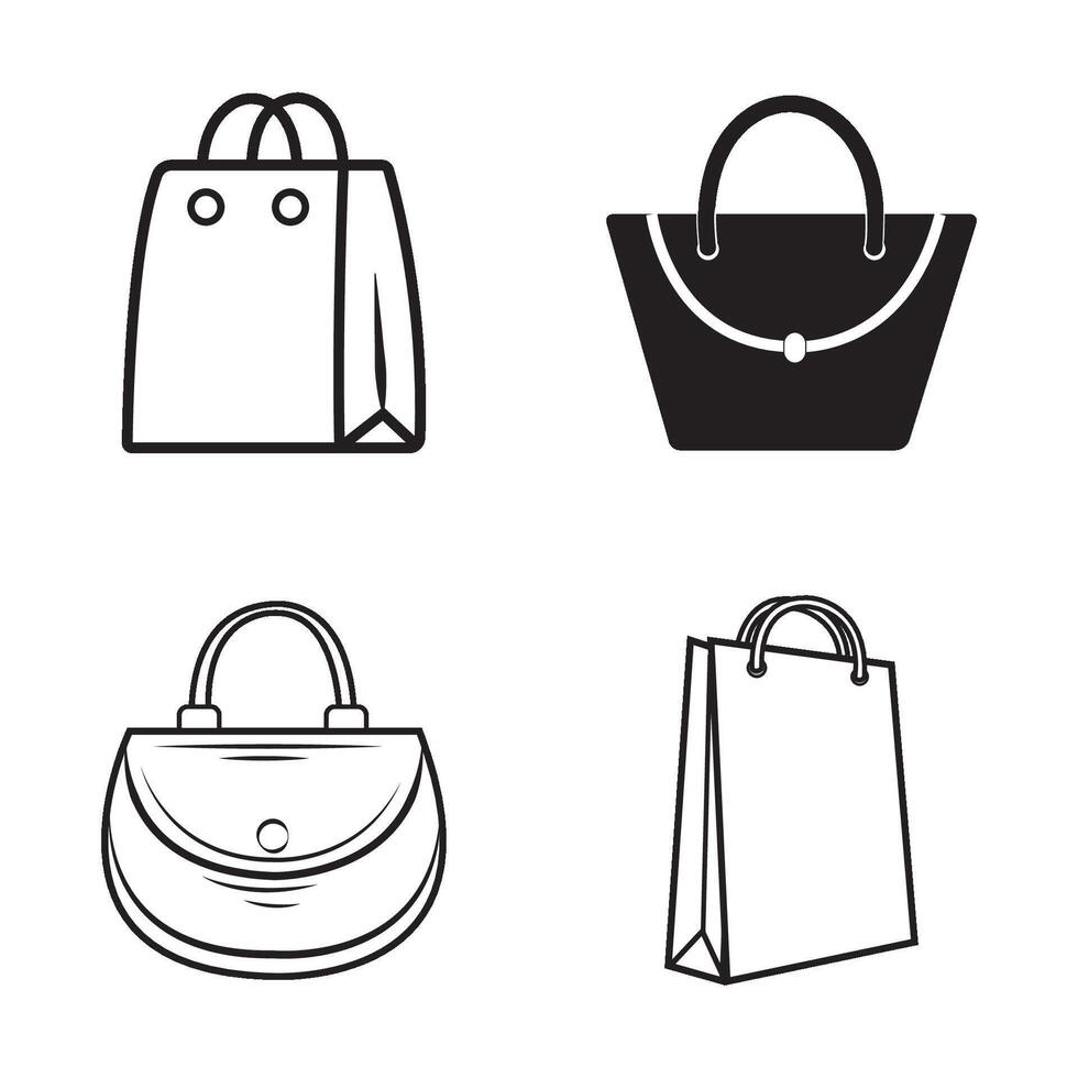 bag icon logo vector design template