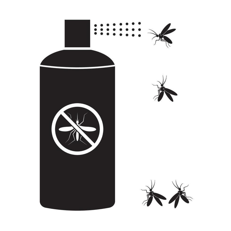 mosquito spray icon logo vector design template
