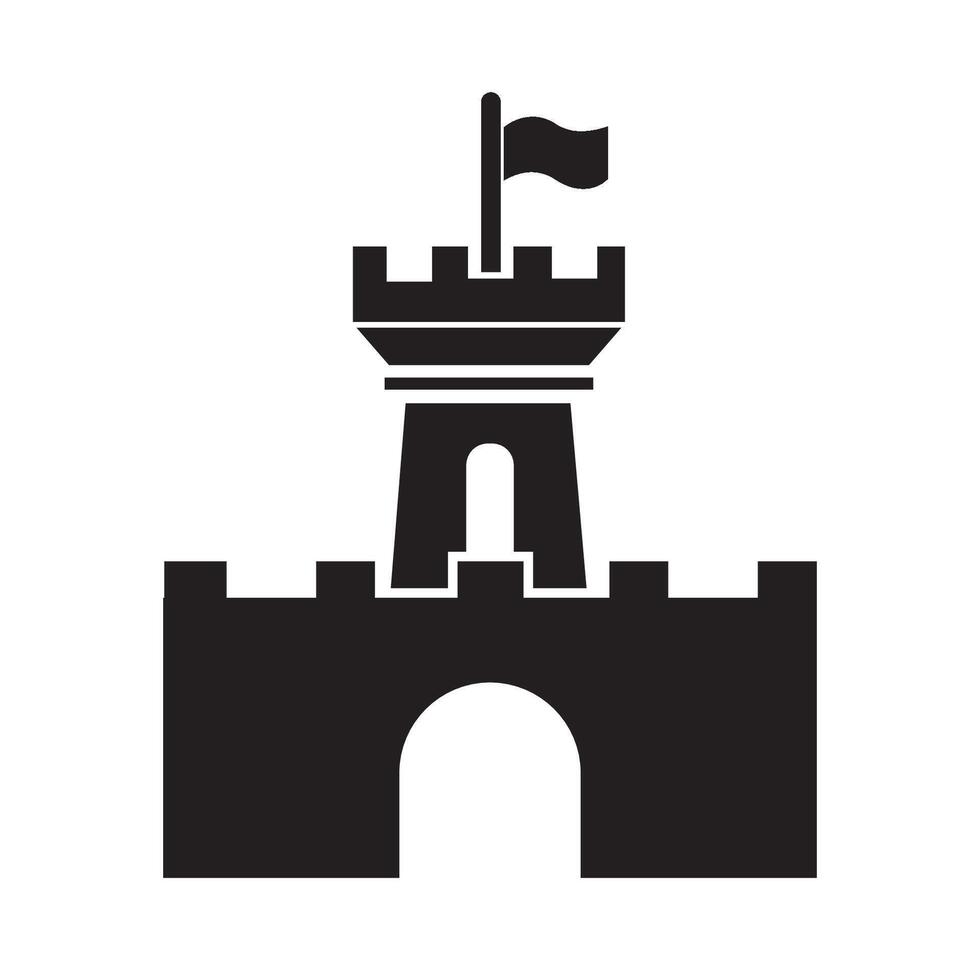 fortaleza icono logo vector diseño modelo