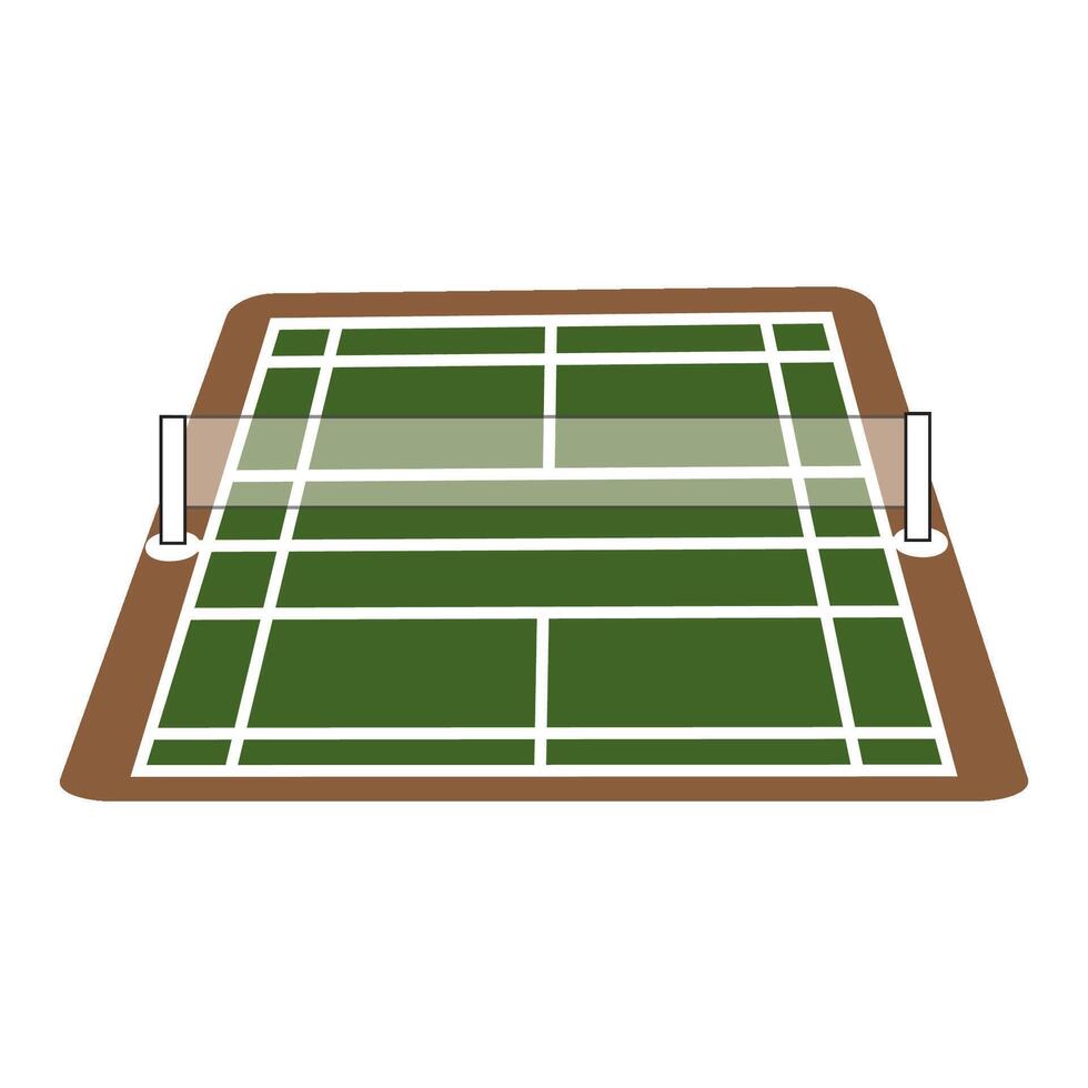 badminton court icon logo vector design template