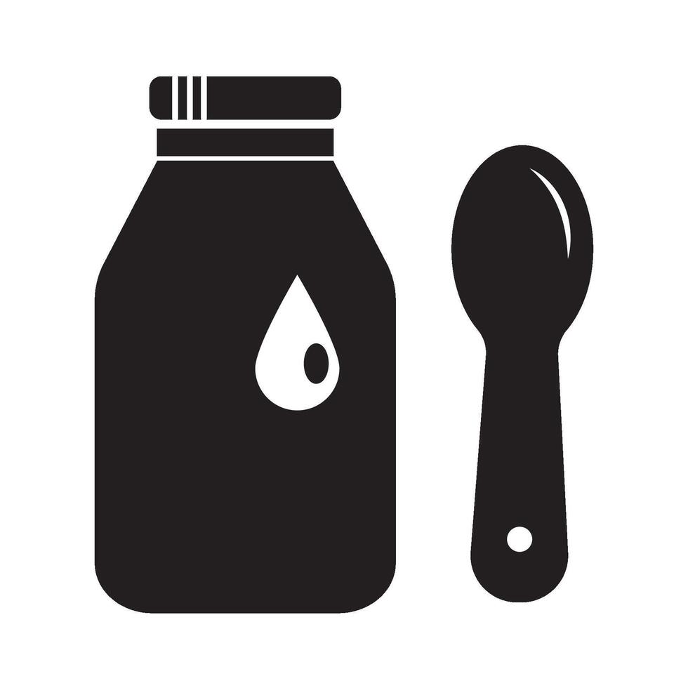 medicinal syrup icon logo vector design template