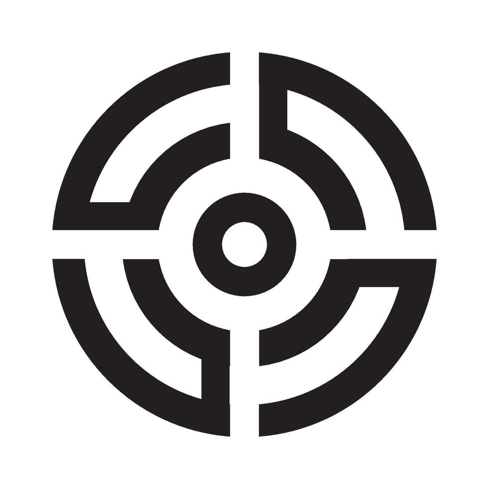 objetivo exactitud icono logo vector diseño modelo