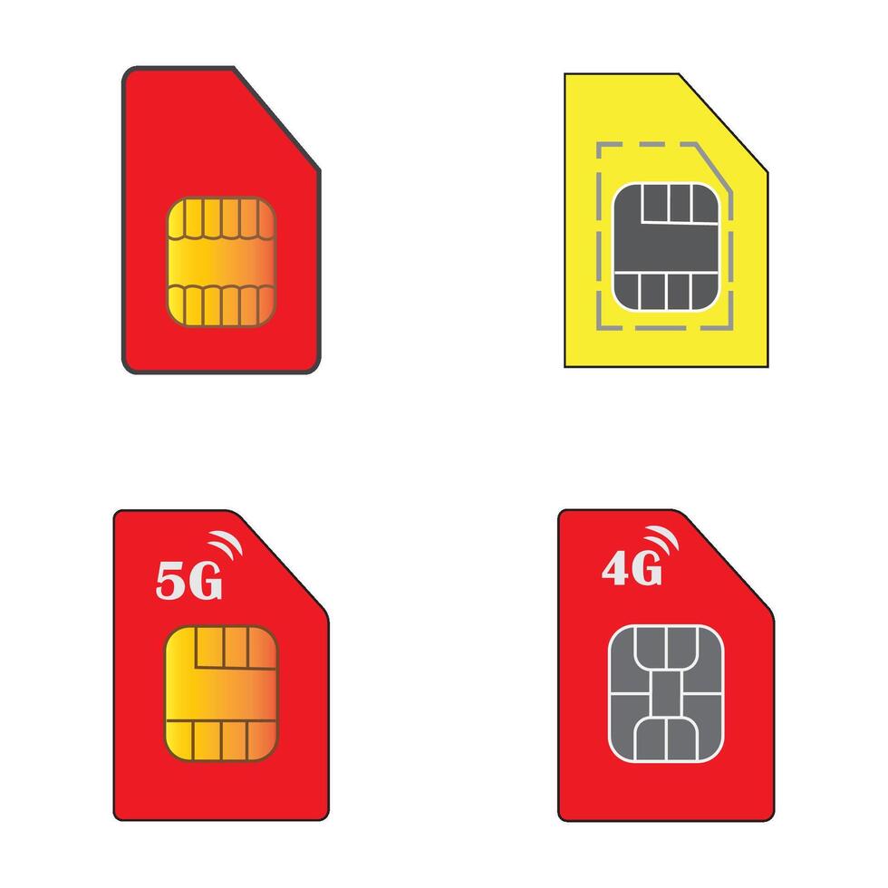 SIM card icon logo vector design template