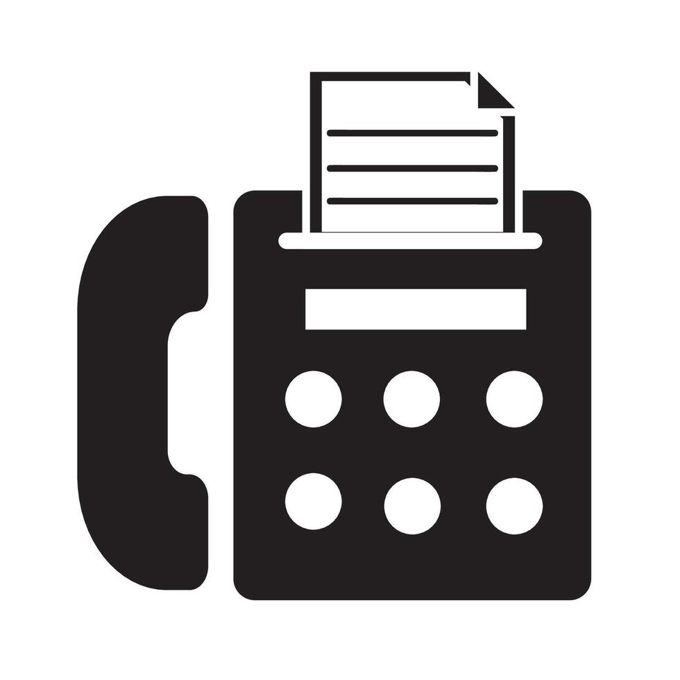 fax icon logo vector design template