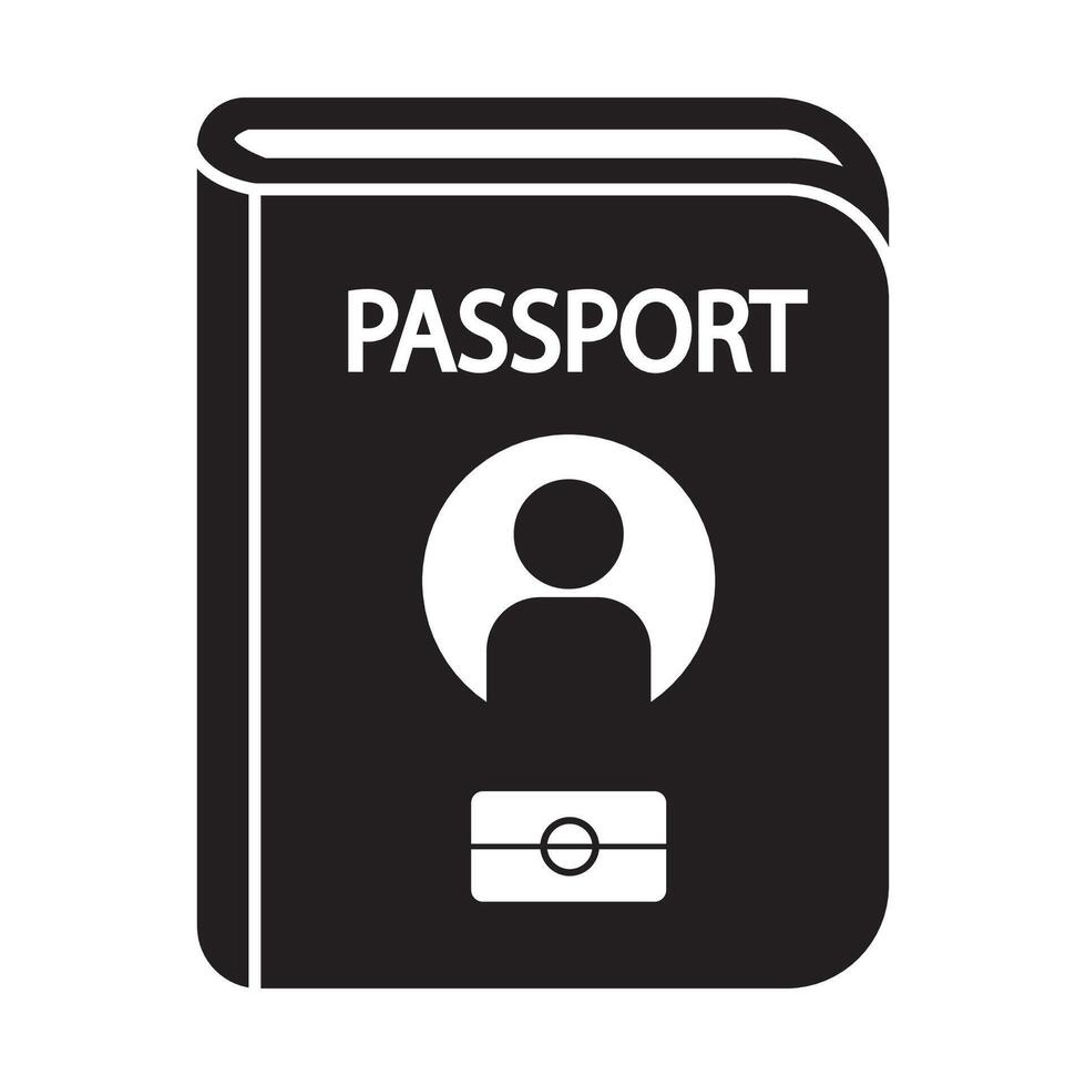 pasaporte icono logo vector diseño modelo