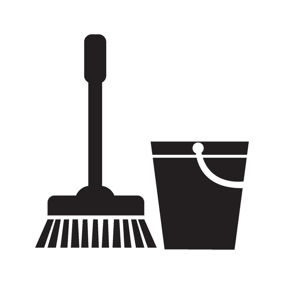 piso limpiador icono logo vector diseño modelo