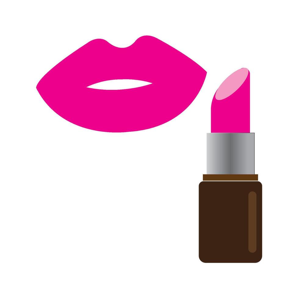 lápiz labial icono logo vector diseño modelo