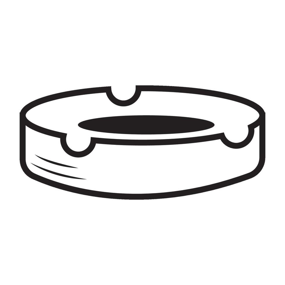 cigarette ashtray icon logo vector design template