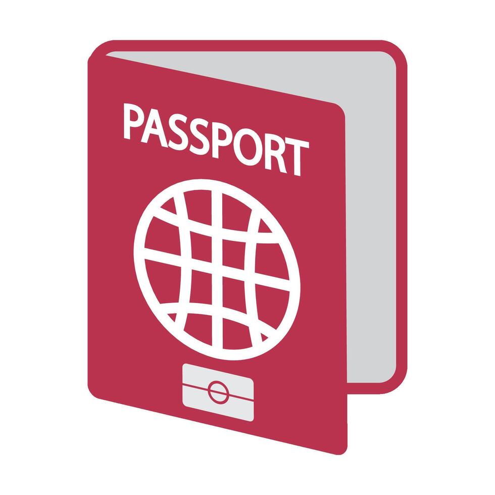 pasaporte icono logo vector diseño modelo