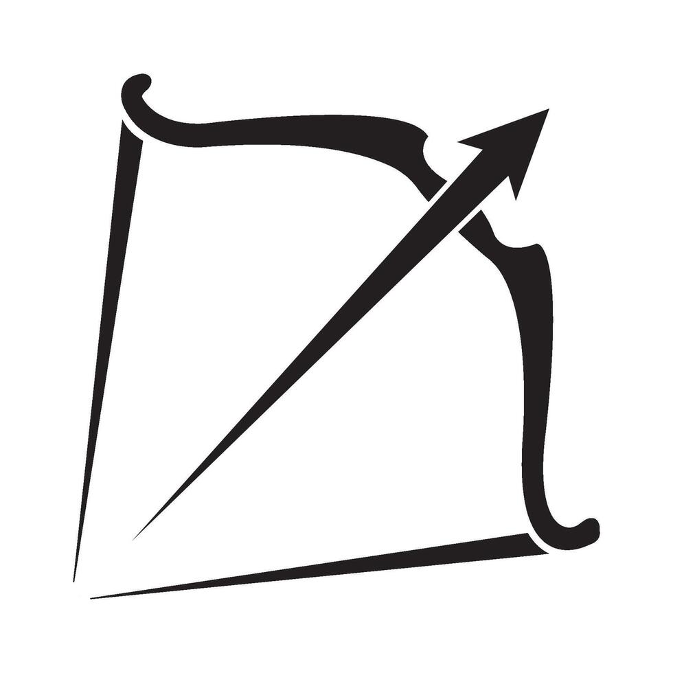 arrow bow icon logo vector design template
