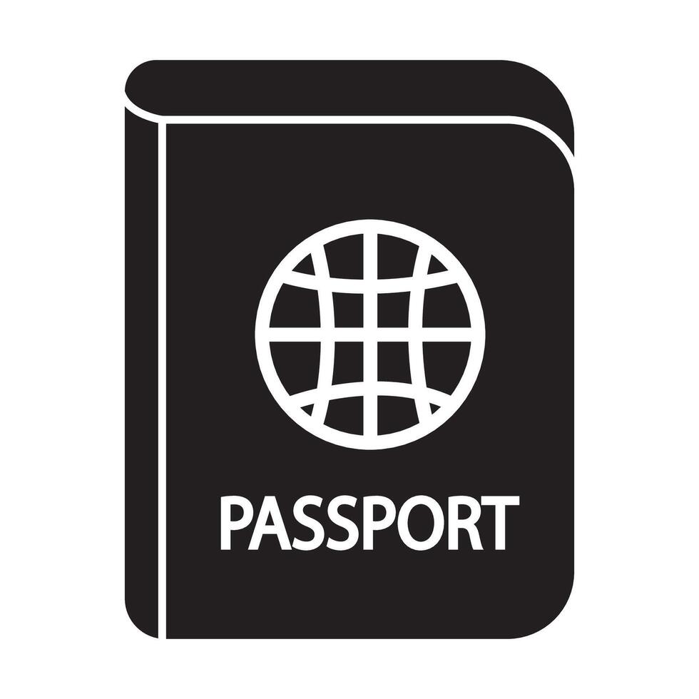 pasaporte icono logo vector diseño modelo