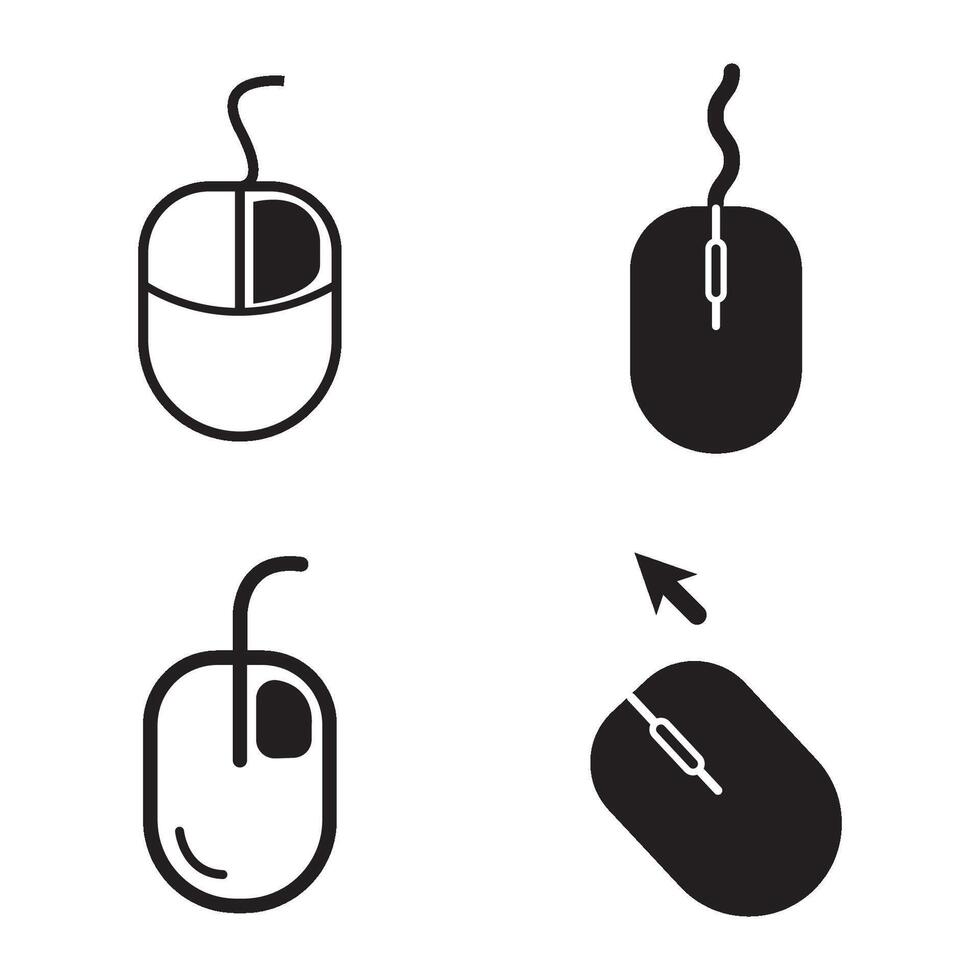 computer mouse icon logo vector design template
