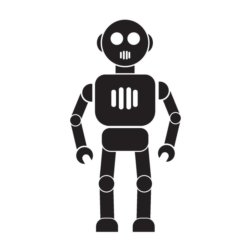 robot icon logo vector design template