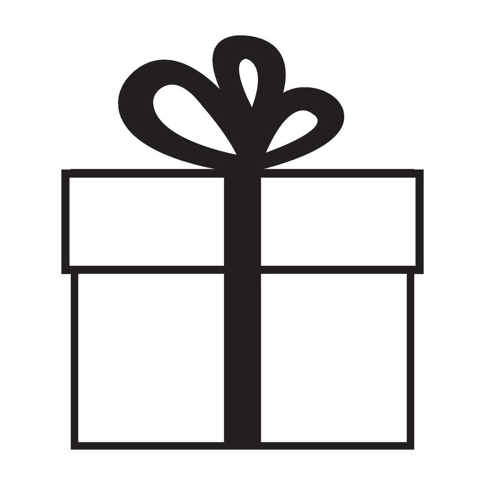 regalo caja icono logo vector diseño modelo