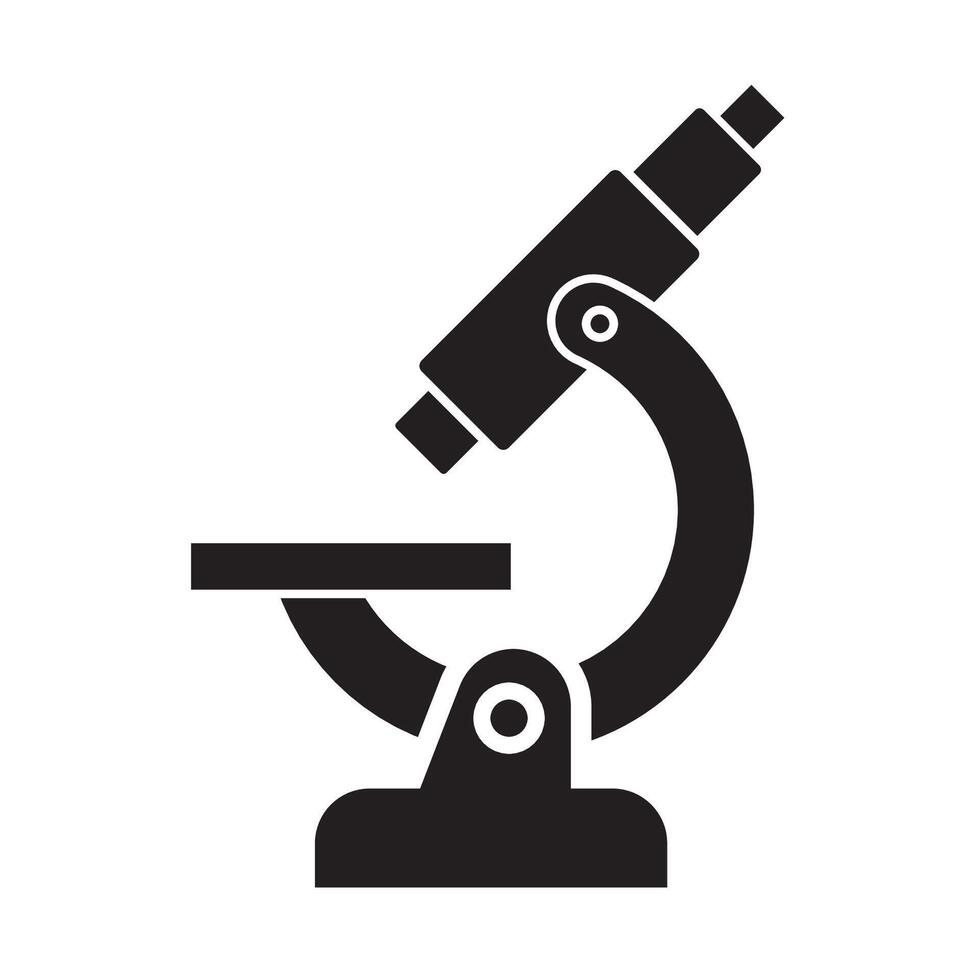 microscope icon logo vector design template