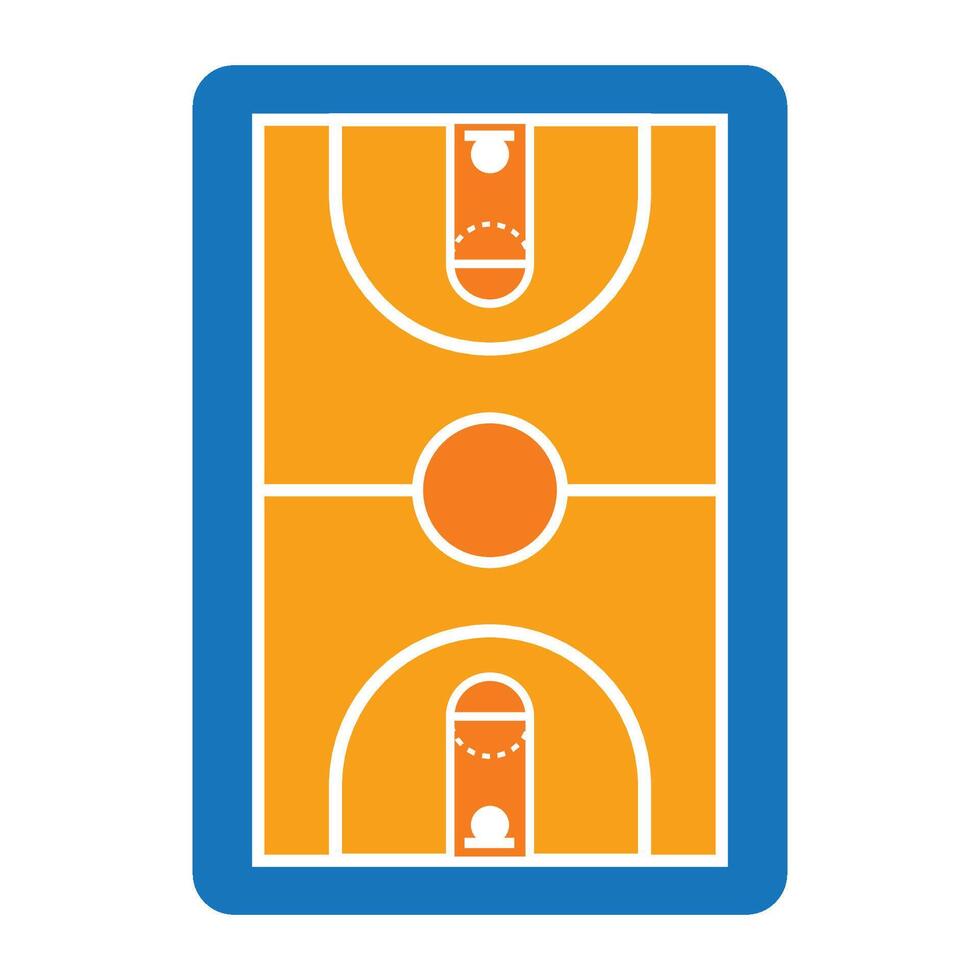 basketball court icon logo vector design template