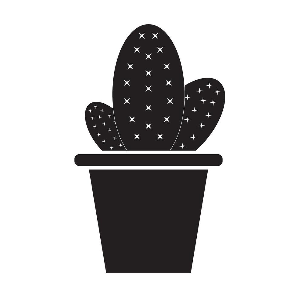 cactus icono logo vector diseño modelo