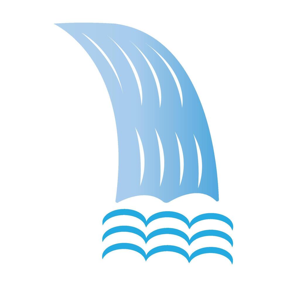 cascada icono logo vector diseño modelo
