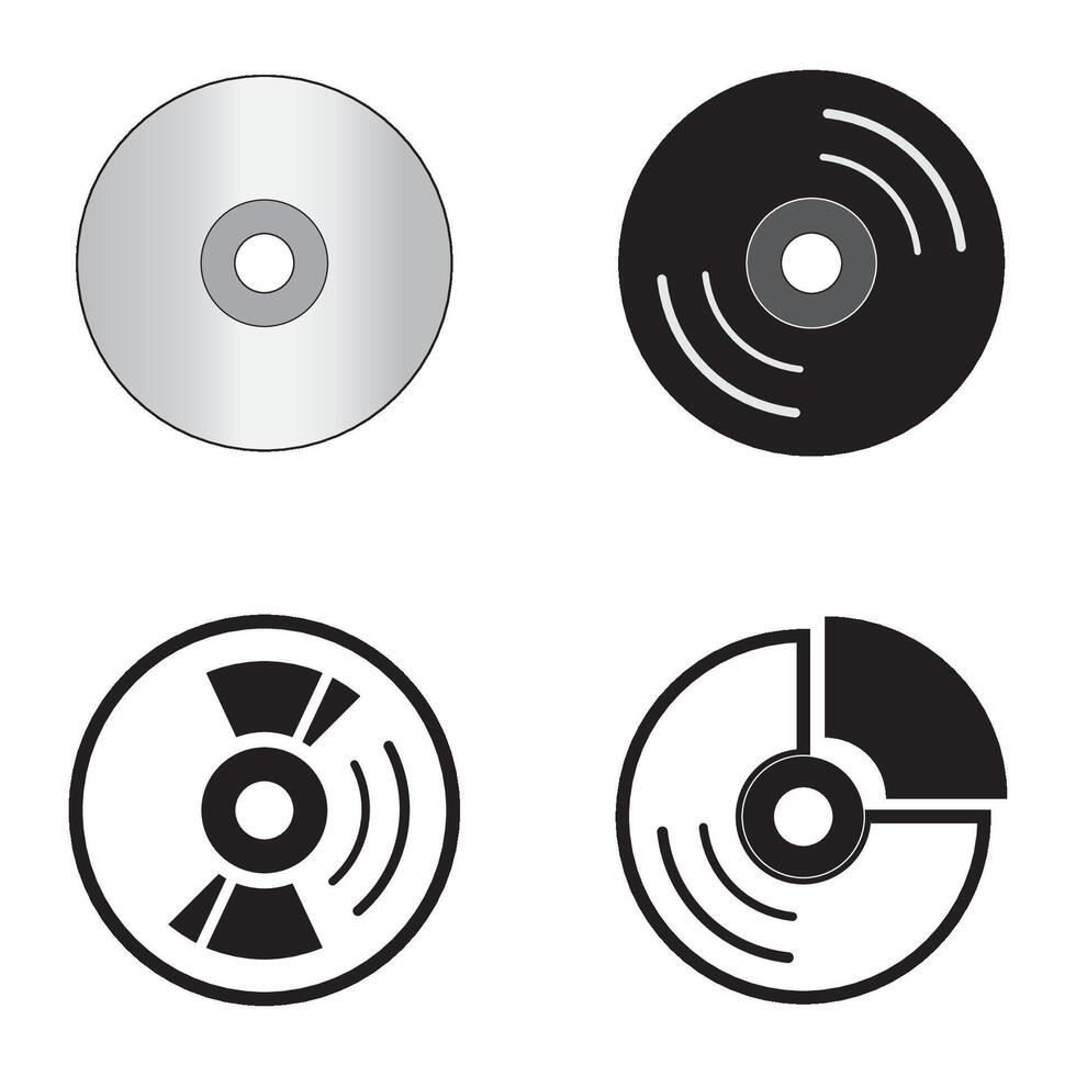 disc icon logo vector design template