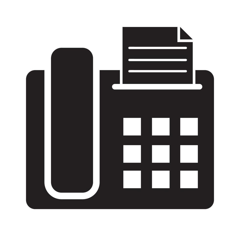 fax icon logo vector design template
