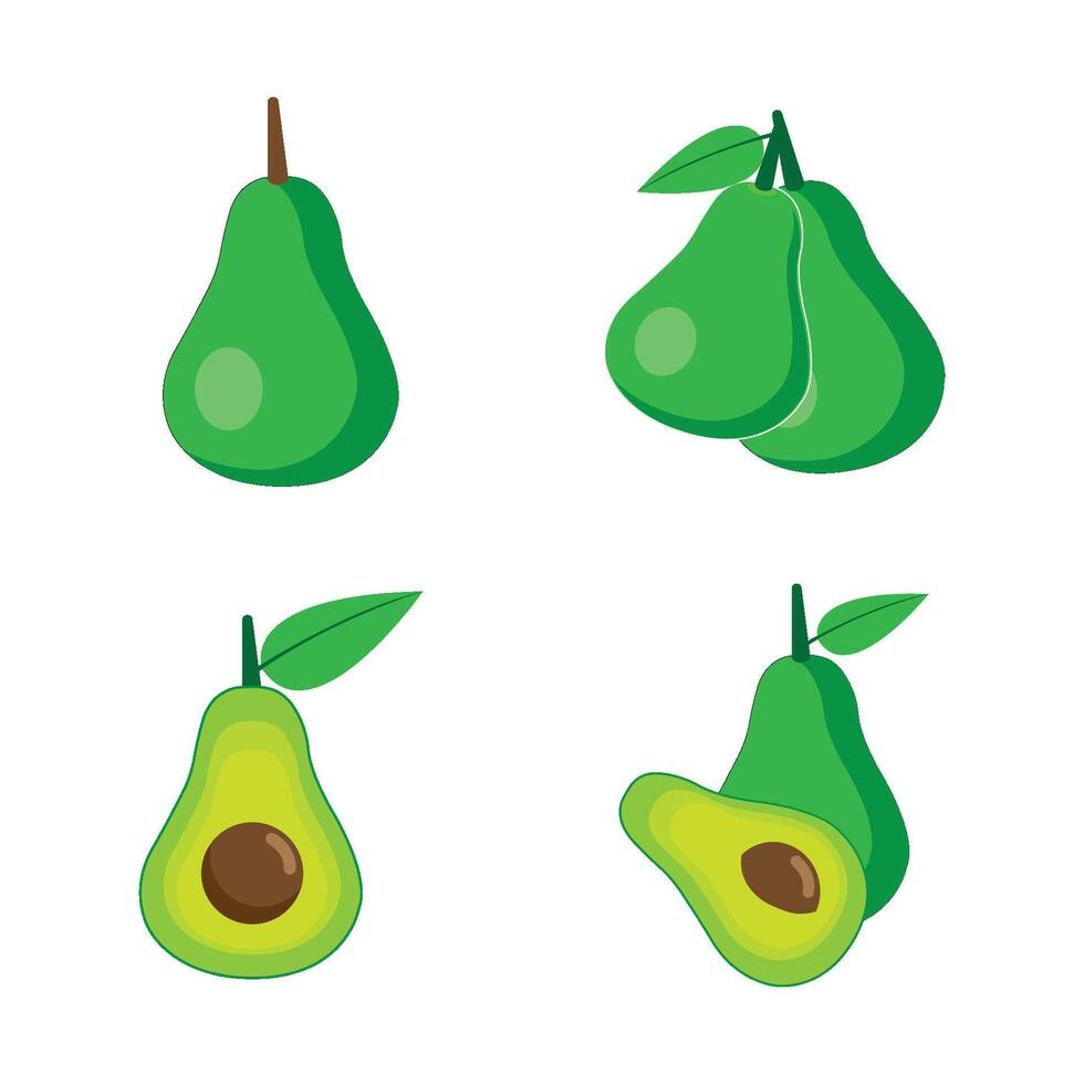 avocado icon logo vector design template