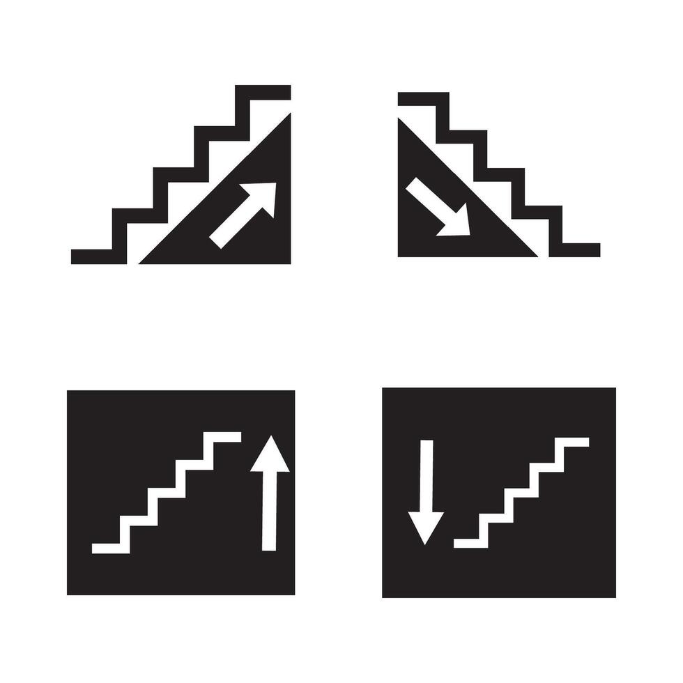 escalera icono logo vector diseño modelo
