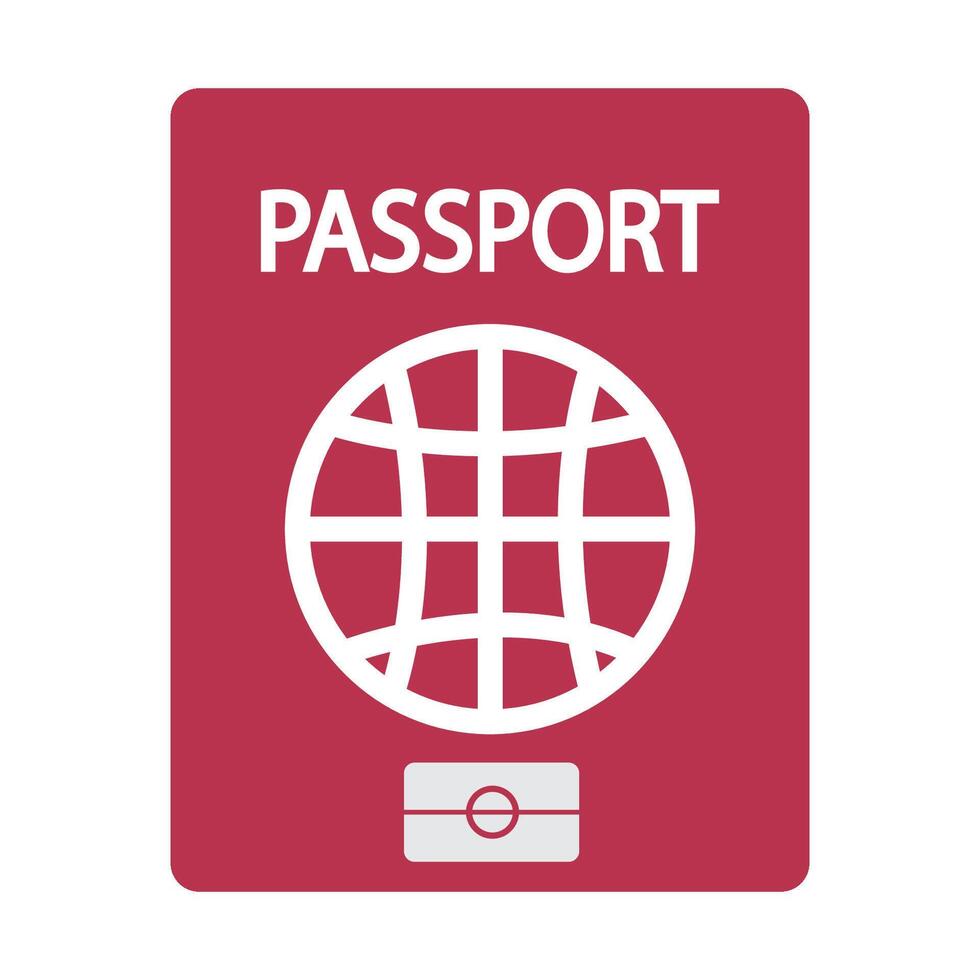 passport icon logo vector design template