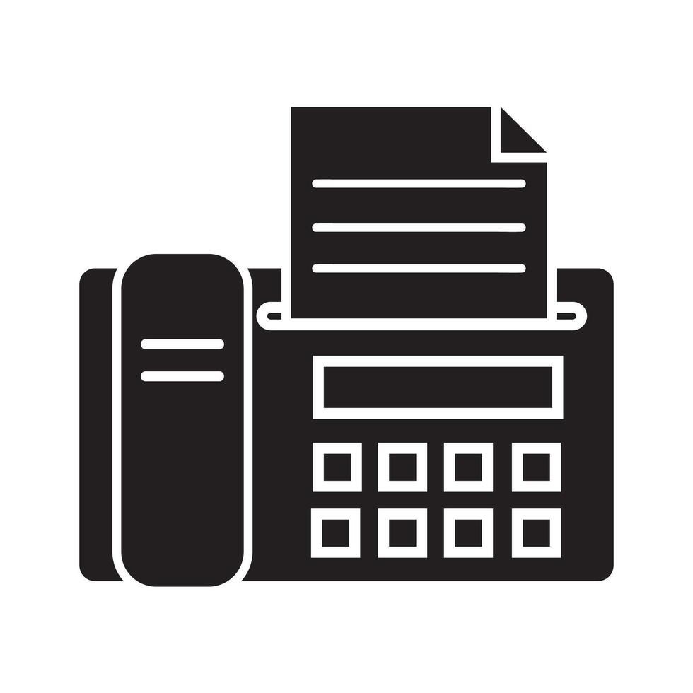 fax icon logo vector design template