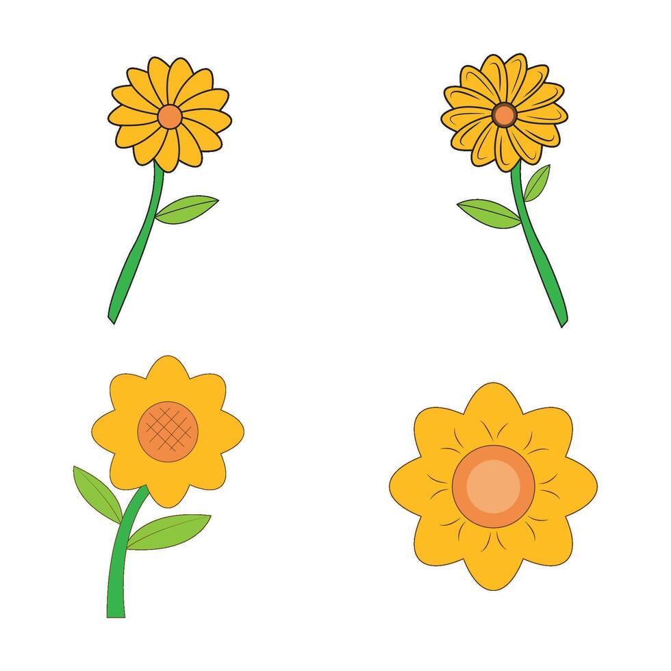 girasol icono logo vector diseño modelo