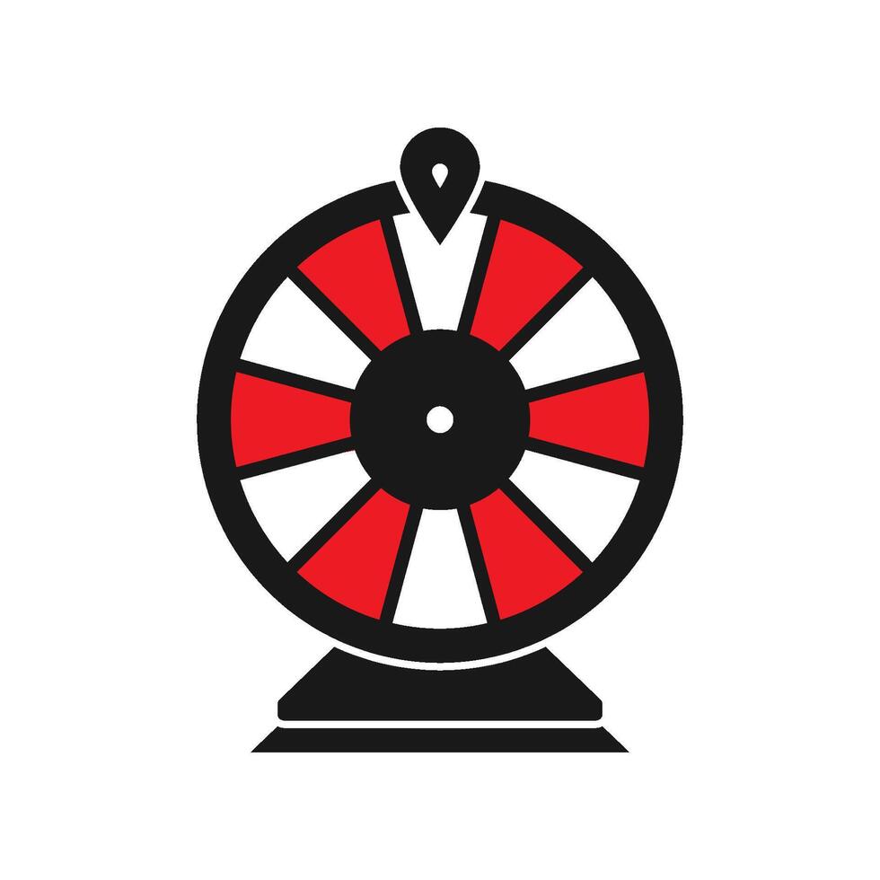 fortune spinning wheel icon vector design template