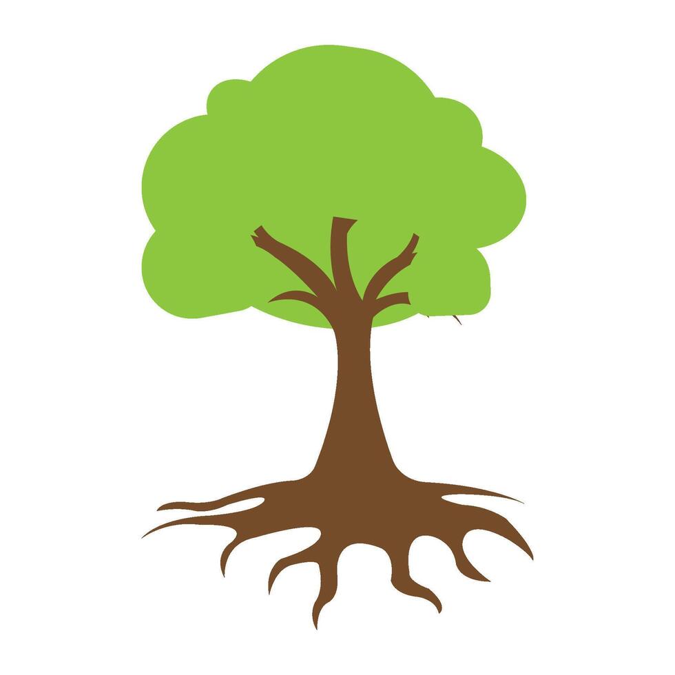 árbol icono logo vector diseño modelo