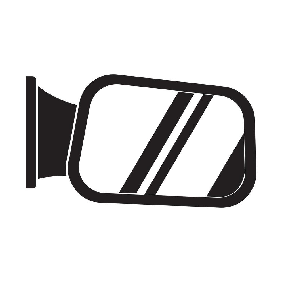 coche vista trasera espejo icono logo vector diseño modelo