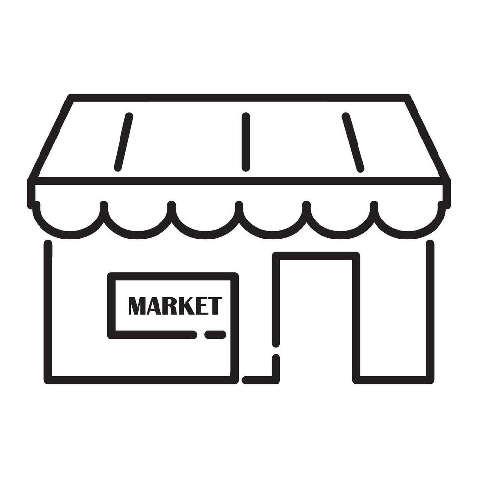 market shop icon logo vector design template