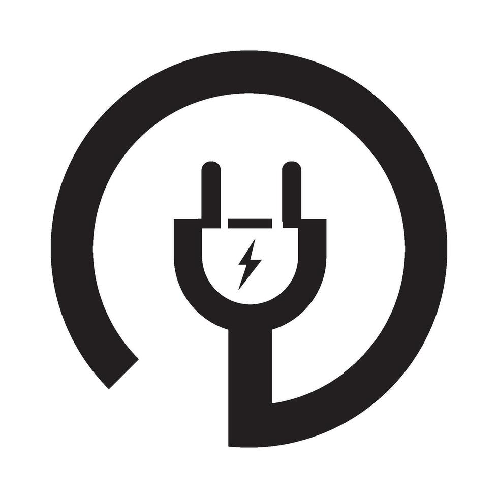 enchufe icono logo vector diseño modelo