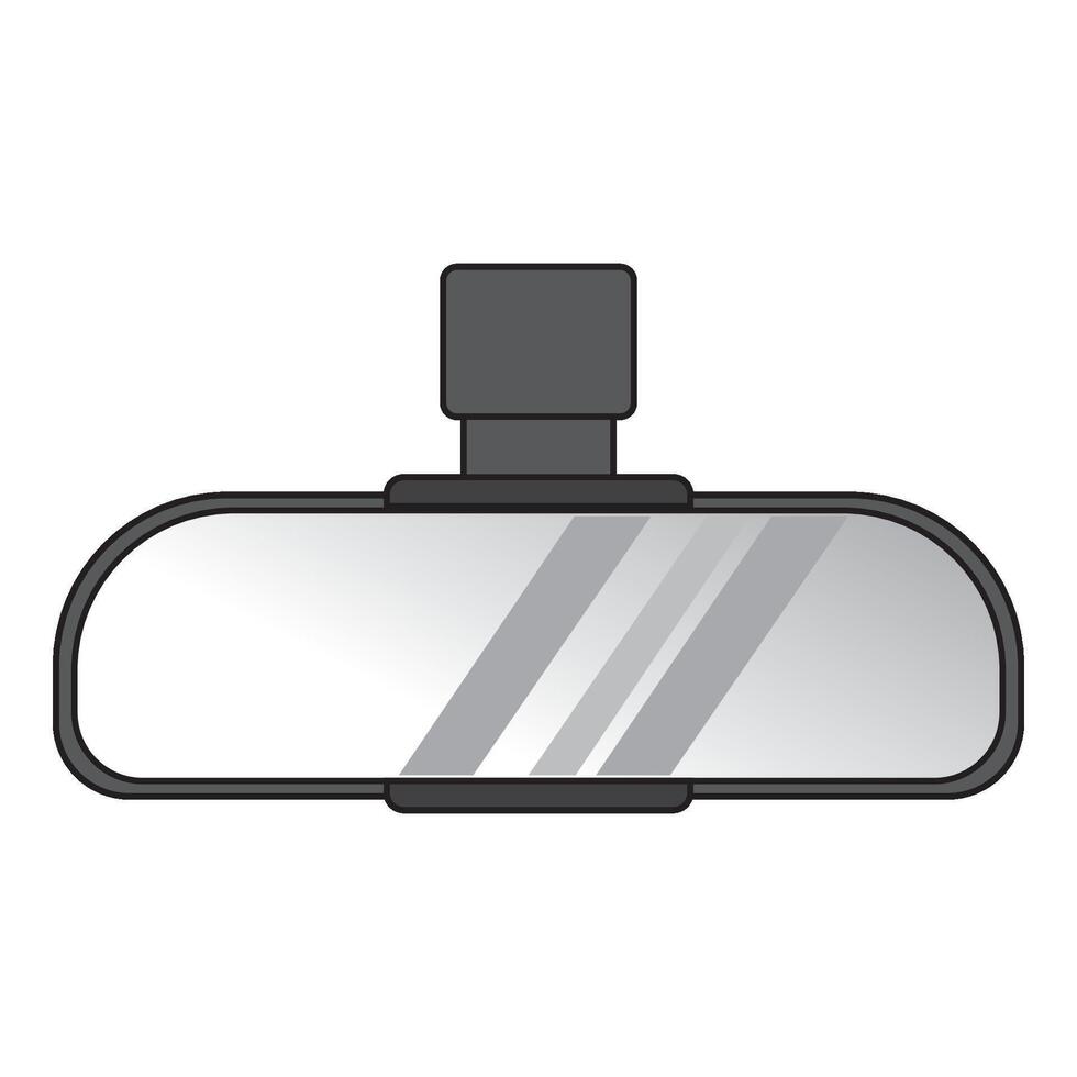 coche vista trasera espejo icono logo vector diseño modelo