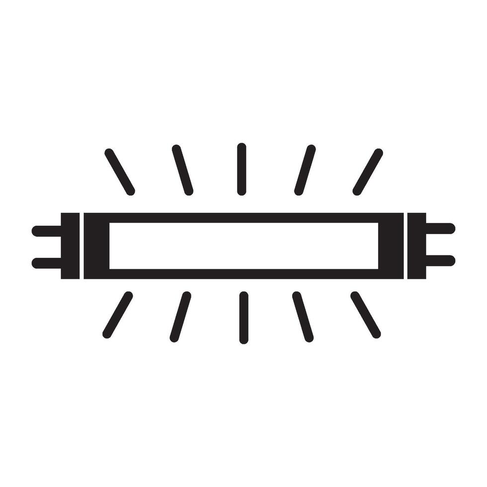 fluorescent bulbs icon logo vector design template