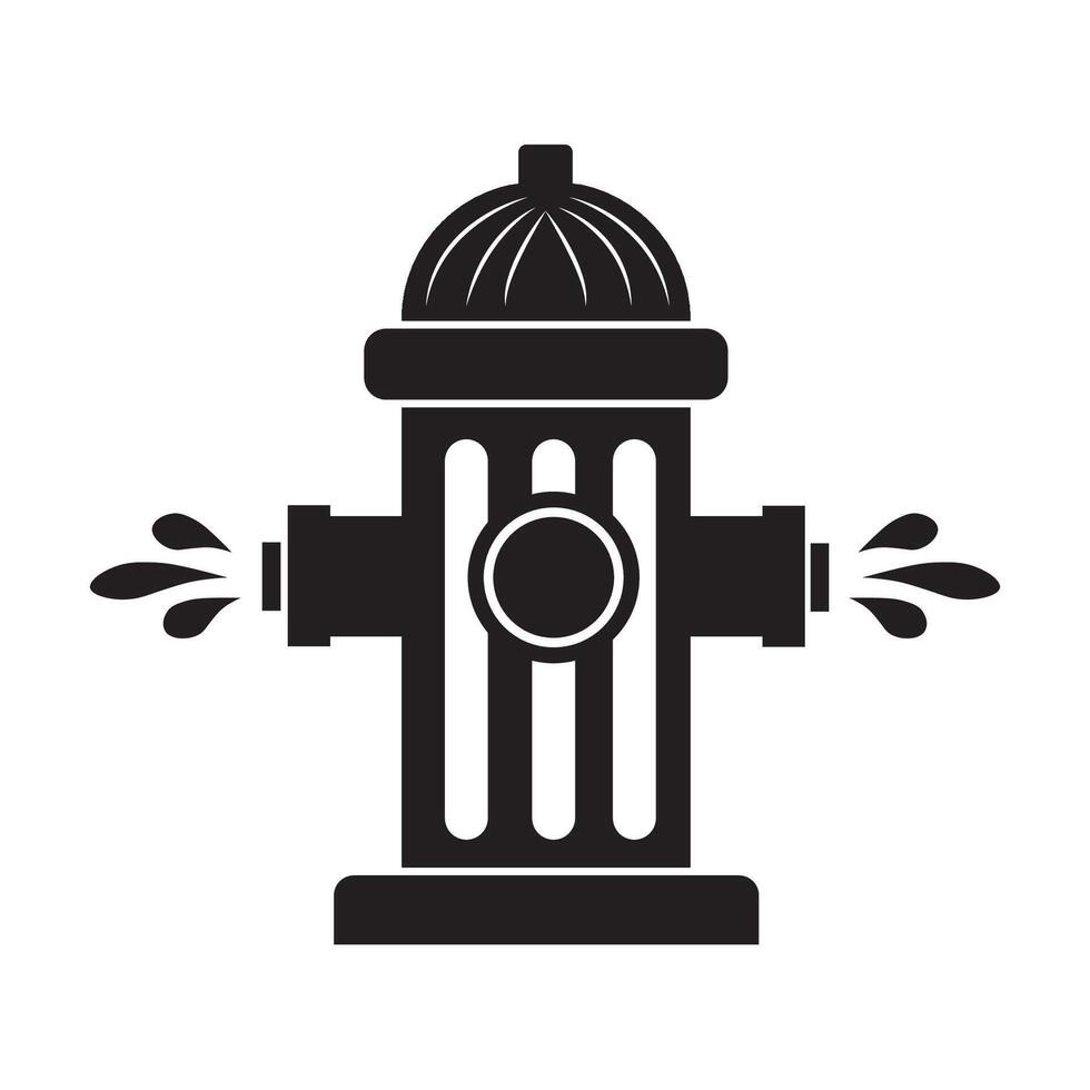 fire hydrant icon logo vector design template