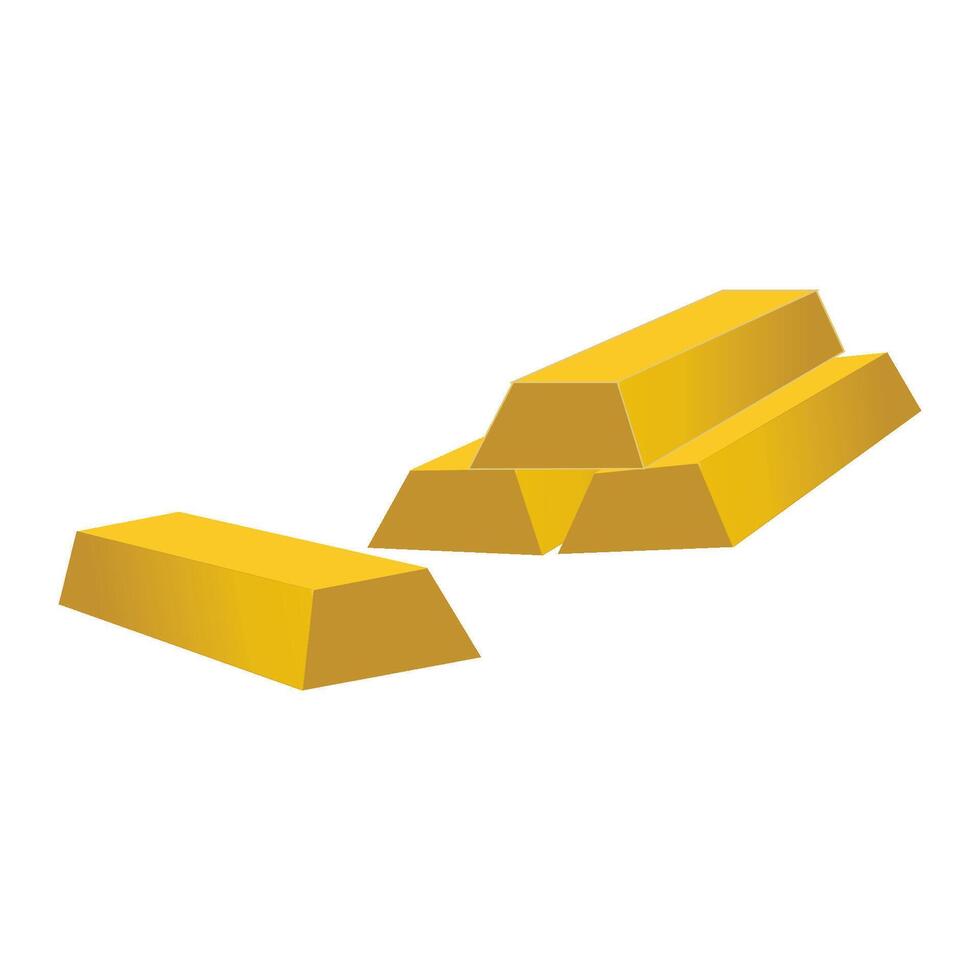 gold bars icon logo vector design template