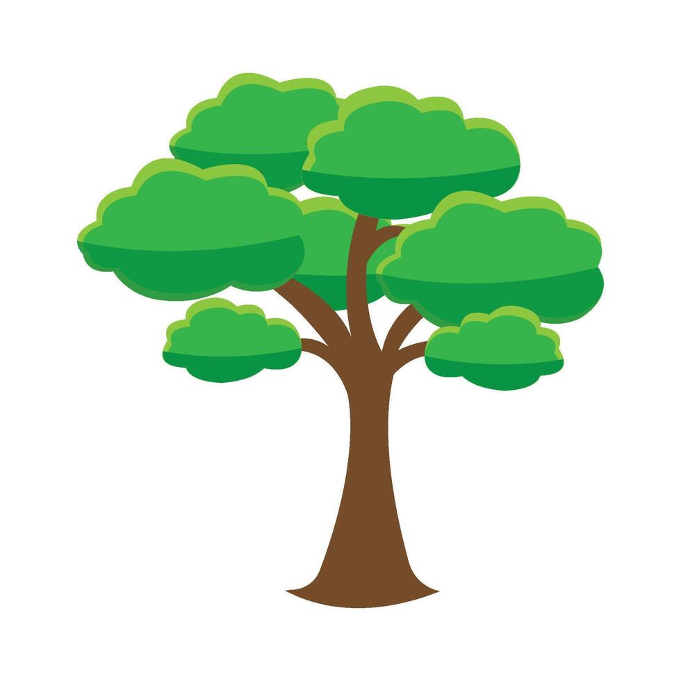 árbol icono logo vector diseño modelo